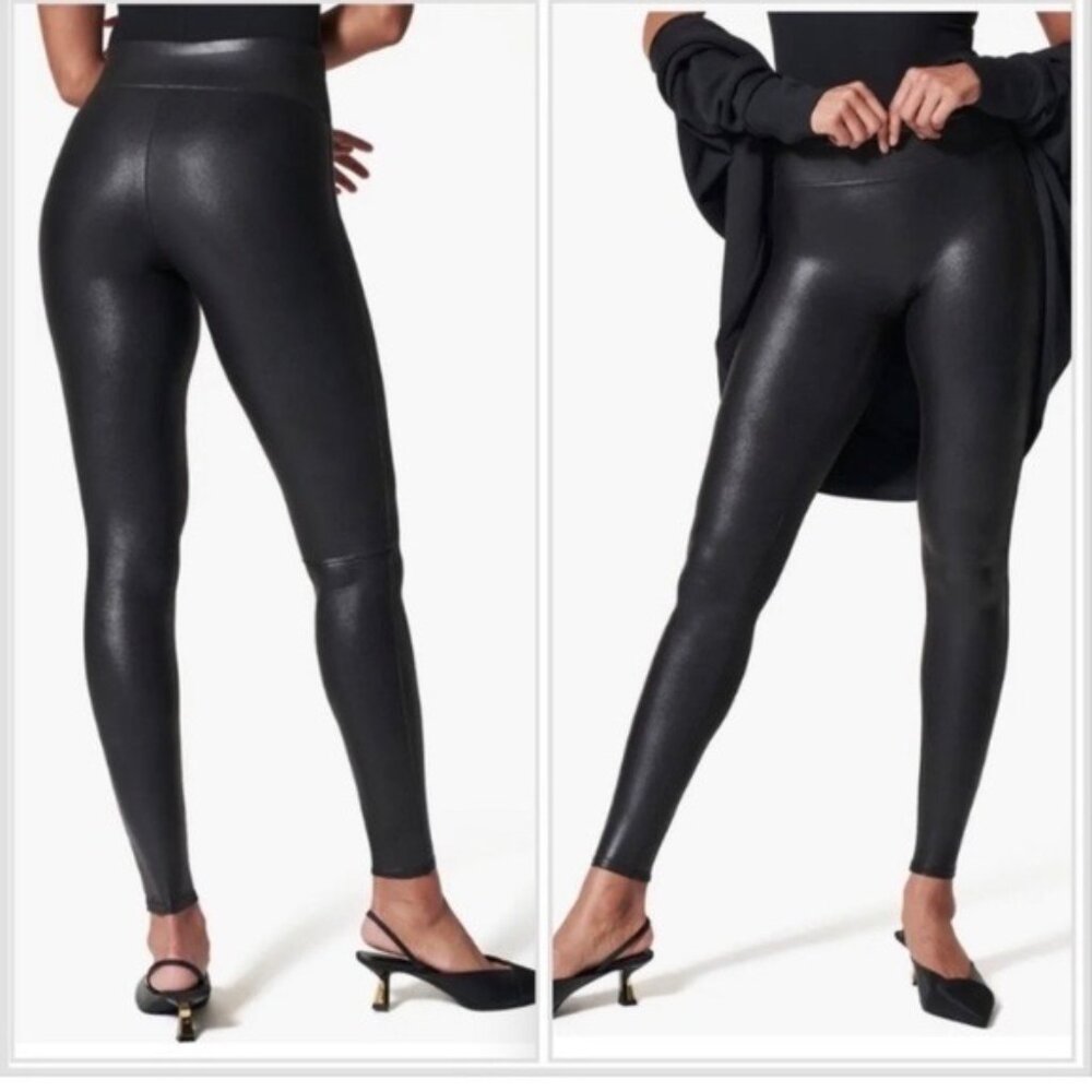 Spanx Faux Leather Leggings in Black